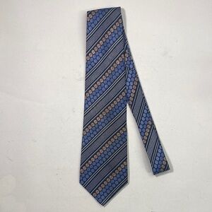 Stylish Blue and Brown Patterned Tie